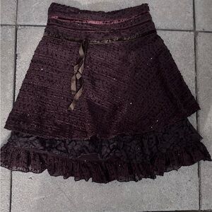 Cute layered brown skirt